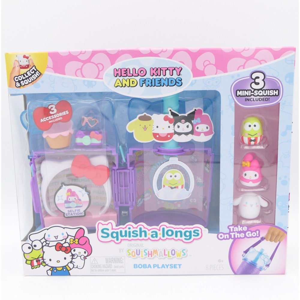 Squish-a-longs by Original Squishmallows Hello Kitty And Friends Boba Playset‎